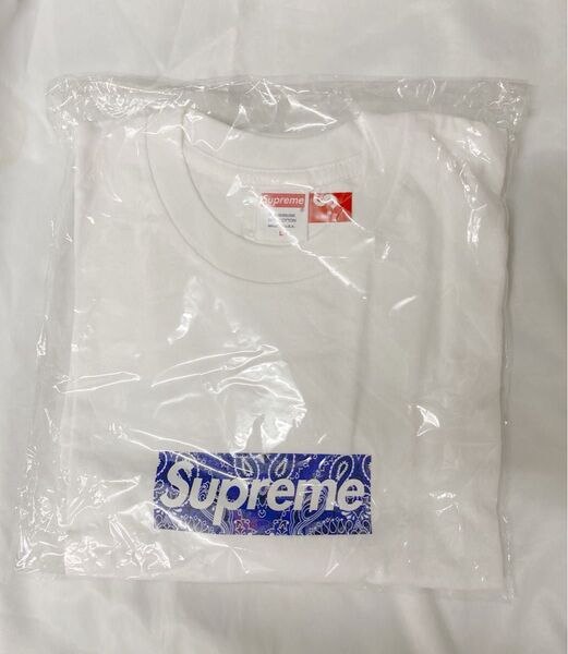 Supreme Bandana Box Logo Tee 白 L 送料無料 シュプリーム ボックスロゴ Tシャツ 送料無料
