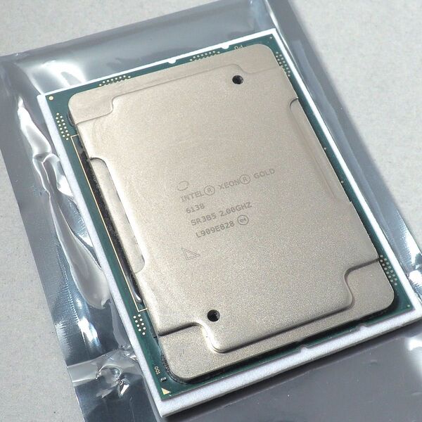 INTEL XEON Gold 6138/ 20コア40スレ TB3.8GHz チェック確認済