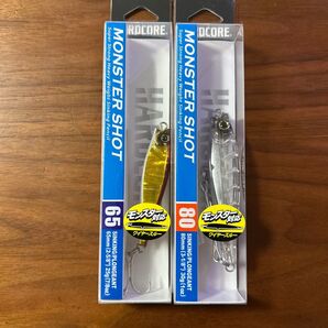 新品未開封未使用品 モンスターショット65S 25g アカキン 1個 モンスターショット80S 30g クリアー 1個 2個セット