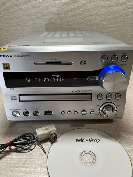 B13 整備美品 ONKYO NFR-7TX ハイレゾ対応 CD/SD/USB/Bluetooth レシーバー 本体のみ