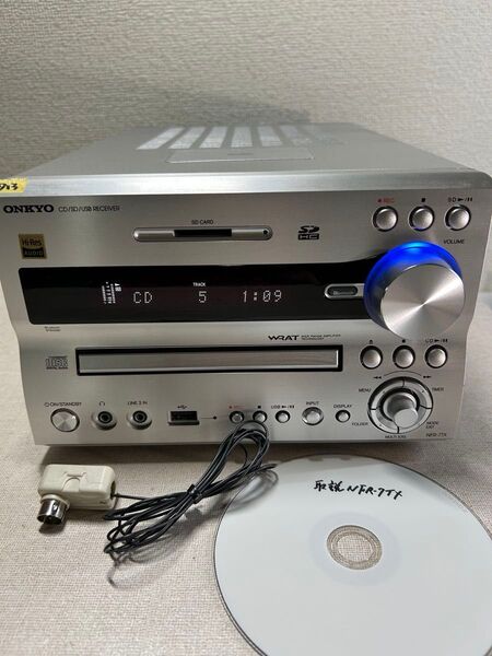 D13 整備美品 ONKYO NFR-7TX ハイレゾ対応 CD/SD/USB/Bluetooth レシーバー 本体のみ