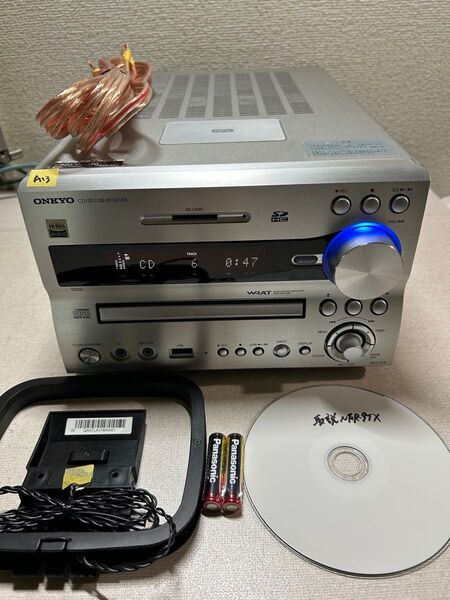 A13 整備美品 ONKYO NFR-9TX オンキョーハイレゾ 対応 CD/SD/USBレシーバー 本体のみ、リモコン無し