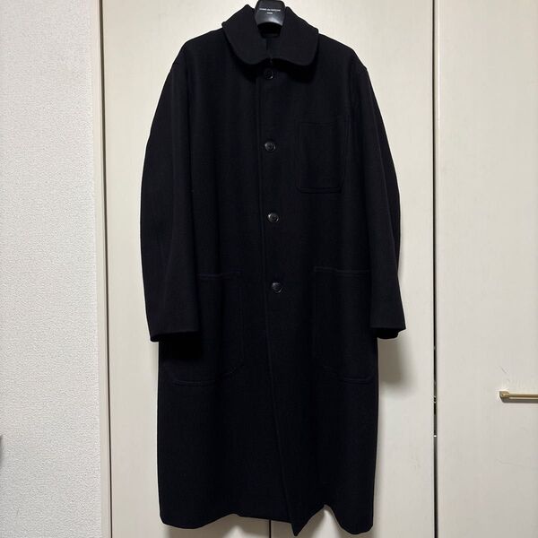 comoliウールカシミヤ ミリタリーコート