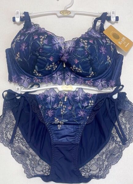 tutuanna 新品 上品flowerレースブラショーツset C70 Mサイズ チュチュアンナ