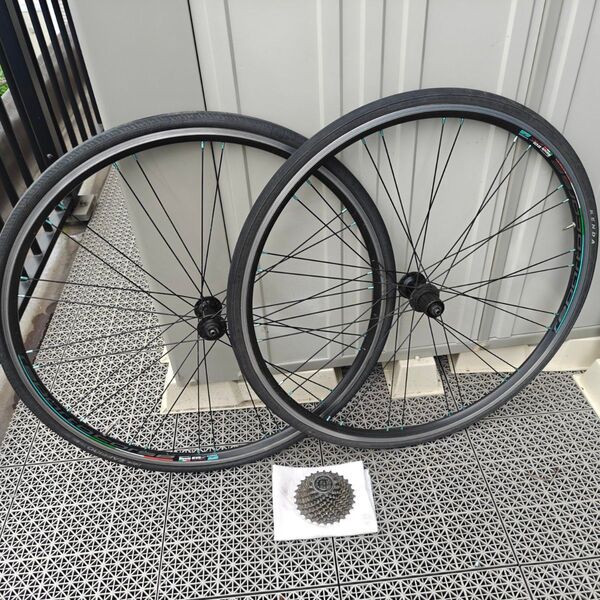 送料込 Bianchi ホイール スプロケット付き AT470 前後セット