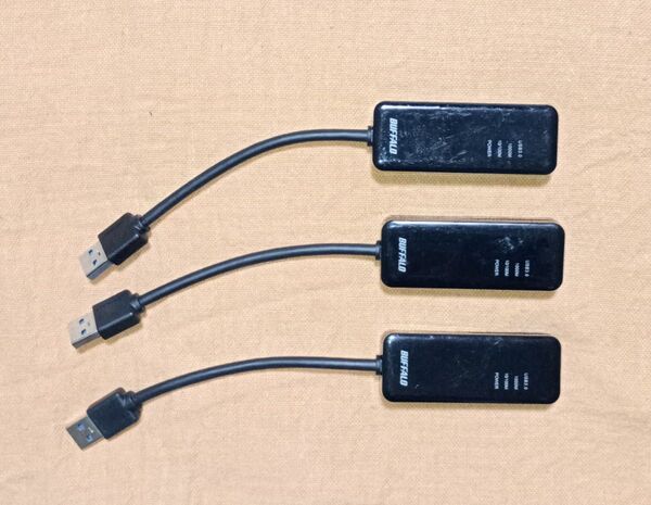 BUFFALO USB 有線LANアダプター TYPE-A GbE ギガビット 3個セット
