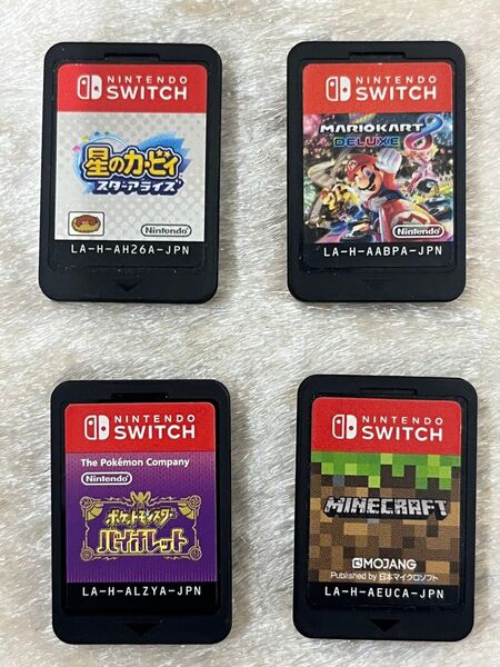 Switchソフト 4個セット ポケットモンスター バイオレット 星のカービィ スターアライズ マリオカート8 マインクラフト