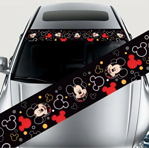 【新品未使用】Disney★フロントガラス★ステッカー★防水★車 内装 カスタム おしゃれ