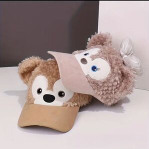 【新品2個組】ダッフィー&シェリーメイ★帽子 キャップ ★Disney★大人も被れる★浅め★ファンキャップ★