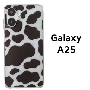 Galaxy A25 5G クリア 牛柄 透明 カバー
