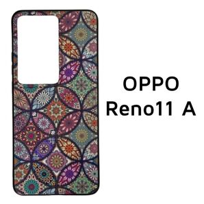 OPPO Reno11A カラフル 丸タイル カバー