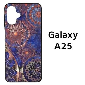 Galaxy A25 5G ブルー アンティーク風 カバー