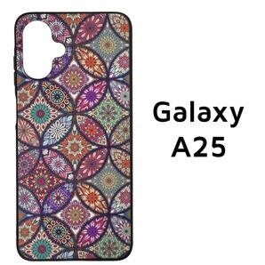 Galaxy A25 5G カラフル 丸タイル カバー