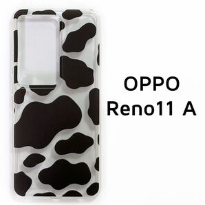 OPPO Reno11A クリア 牛柄 透明 カバー