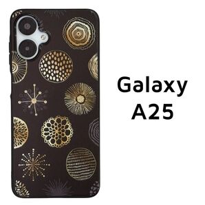 Galaxy A25 5G 黒 サークル柄 カバー