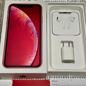 iPhone XR PRODUCT RED 128GB イヤホン、ACアダプター 説明書 シール付属 空箱 本体なし
