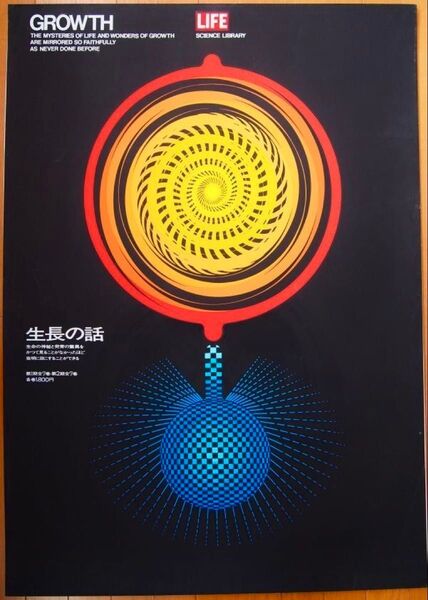 永井一正 シルクスクリーン 生長の話 GROWTH 1966年 LIFE Nagai Kazumasa 額装済