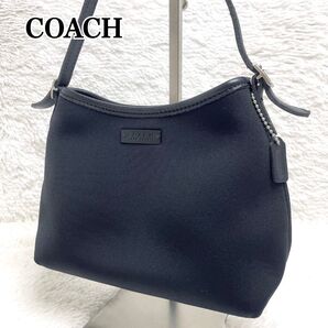 COACH コーチ アクセサリーポーチ 6236 ハンドバッグ 肩掛け ショルダーバッグ レザー ブラック系 黒 ハンドバッグ