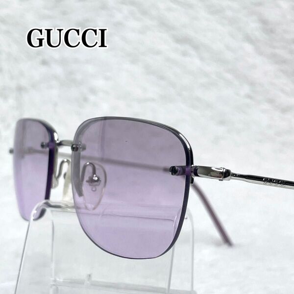 希少品 GUCCI グッチ パープル サングラ GG1676 サングラス 眼鏡 シルバー