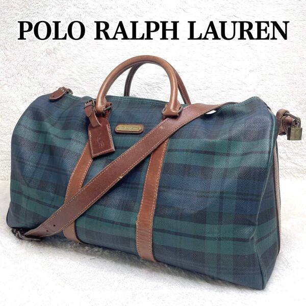 POLO RALPH LAUREN チェック柄 ボストンバッグ ポロラルフローレン 2way ラルフローレン 完売品
