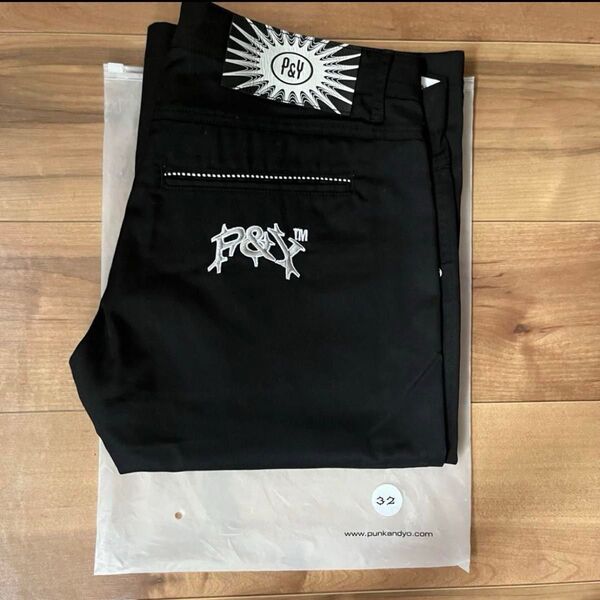 punkandyo black chino shorts チノパン 黒 32