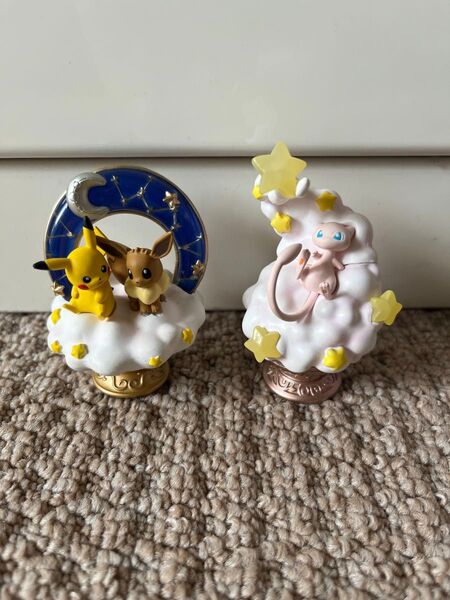 ポケモン きらめく星のねがいごとミュウ リーメント フィギュア ピカチュウ&イーブイ