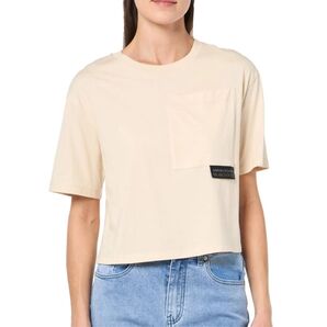 ARMANI EXCHANGE 半袖Tシャツ ベージュ レディース