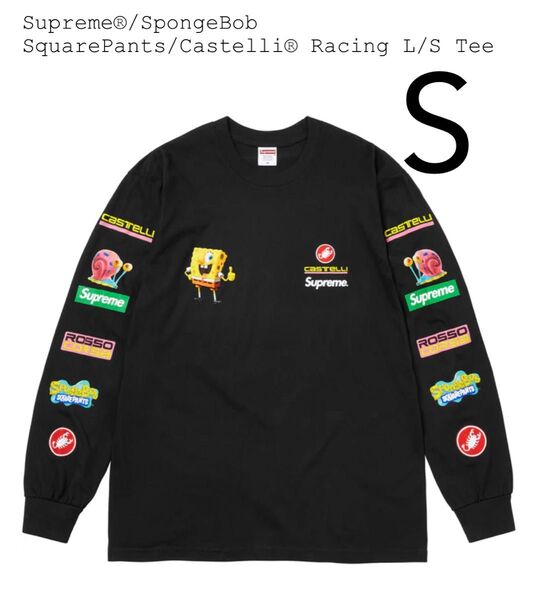 Supreme SpongeBob SquarePants Castelli Racing L/S Tee Black