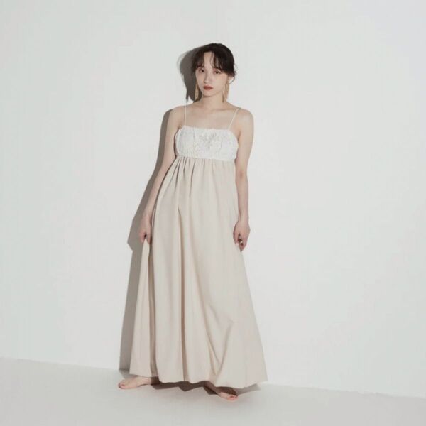 Eaphi バルーンワンピース/ivory/short /ノースリーブワンピース /キャミワンピース