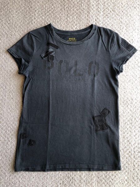 売切★人気POLOポロラルフローレンヴィンテージ調半袖Tシャツレディース黒