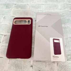 じ Google Pixel 8Pro 赤紫 ケース マット感 丈夫