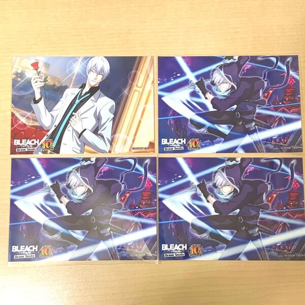 BLEACH ブレソル ランダムプリント 2弾 3弾 市丸ギン 4枚セット brave souls ブロマイド