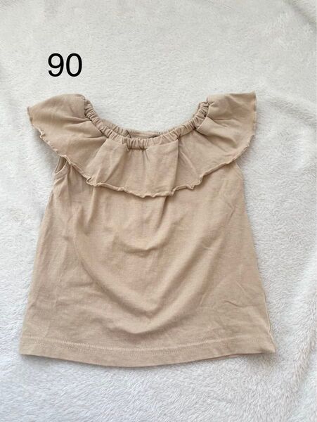 オフショルダー Tシャツ ノースリーブ ギャル カットソー 半袖 トップス 半袖Tシャツ ブラウス 90