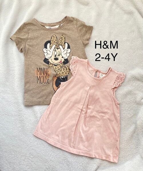 H&M ミニー 半袖 トップス Tシャツ 半袖Tシャツ ノースリーブ 女の子 80 90 95