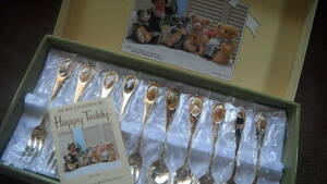  happy teti Bear spoon & Fork 10P Gold gold finishing .... design 