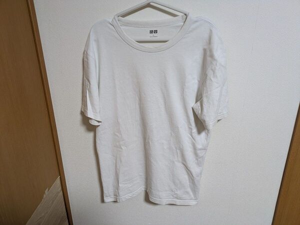 ユニクロ クルーネックTシャツ Lサイズ 白 ホワイト