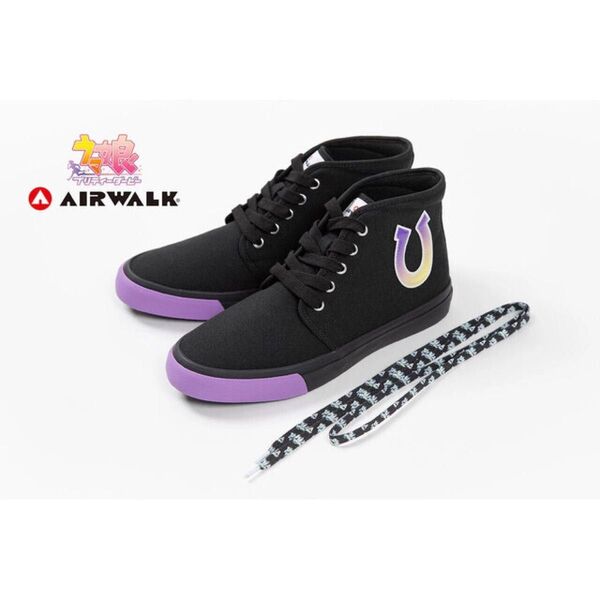 27cm ウマ娘 プリティーダービー×AIRWALK 公式スニーカー 3.5th Anniversary ブラック ヴィルシーナ