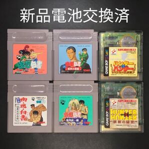 【新品電池交換済】GB 幽遊白書 / ハンターハンター シリーズ 6本セット ゲームボーイ