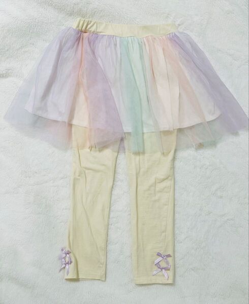 女の子 キッズ スカッツ スカート スパッツ 女児 レギンスパンツ 130 チュール