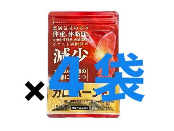 【4袋セット】カロバーンEX 30日分 肥満気味の方の体重 体脂肪の減少を助ける ウエスト周囲径の減少をサポート