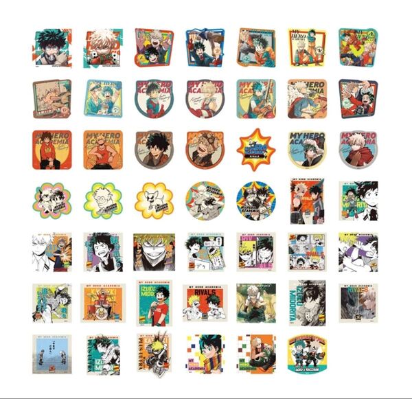 【未開封】全48種 僕のヒーローアカデミア ヒロアカ アートステッカー コンプリート コンプ 爆豪勝己 緑谷出久 勝デク 幼馴染