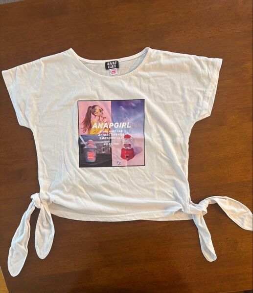 ANAP GIRL サイズM 160センチ 半袖Tシャツ 白