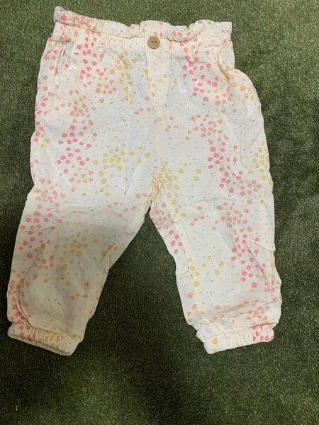 H&M 花柄パンツ 薄手 春夏 サイズ80 ガール 幼児 女の子 総柄