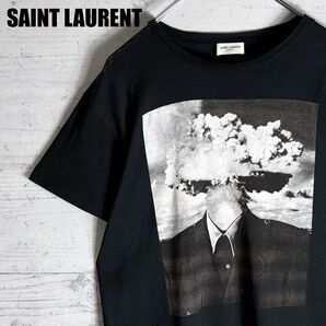希少 サンローランパリ Bombhead プリントTシャツ Sサイズ SAINT LAURENT PARIS ボンバーヘッド