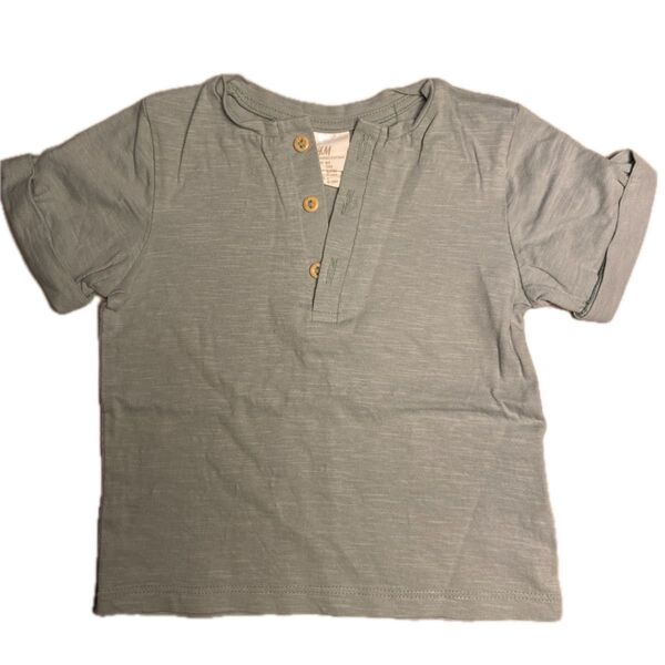 H&M 半袖Tシャツ ヘンリーネック 80