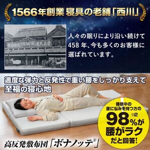 【新品未開封】西川 マットレス ボナノッテプレミアム シングル グレー BU16011 ジャパネット