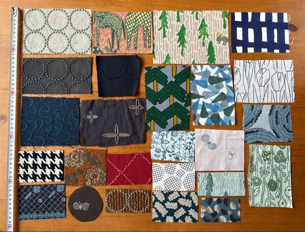 ミナペルホネン はぎれセット⑤ ★ 生地 布 ハギレ 刺繍