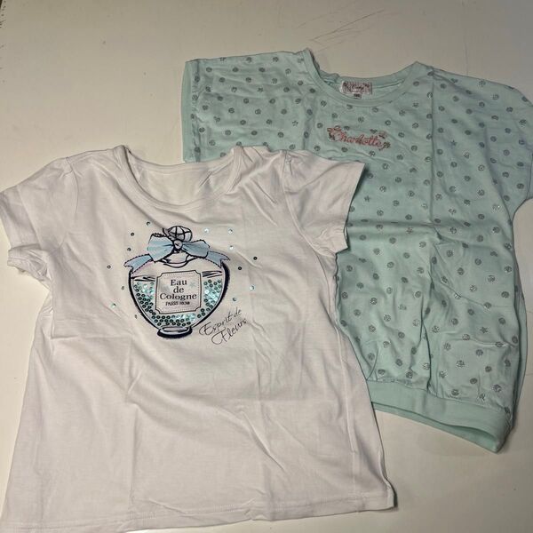 マザウェイズ 半袖Tシャツ 2枚組 150size 淡青 白