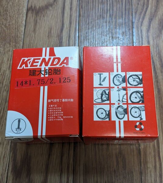 Kenda 自転車インナーチューブ 14inch1.75/2.125 2個 送料込み 新品