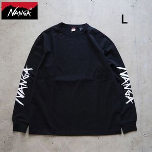 NANGA ECOHYBRID SLV LOGO L/S TEE BLK- L